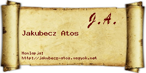 Jakubecz Atos névjegykártya